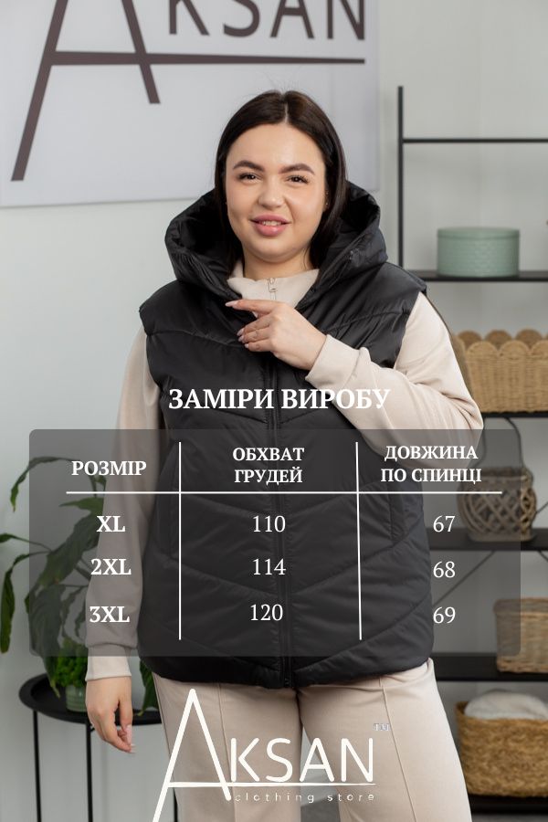 Жилетка Aksan 24.2548 Чорний