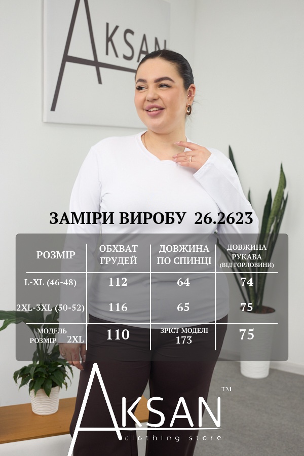 Лонгслів Aksan 26.2623 Білий