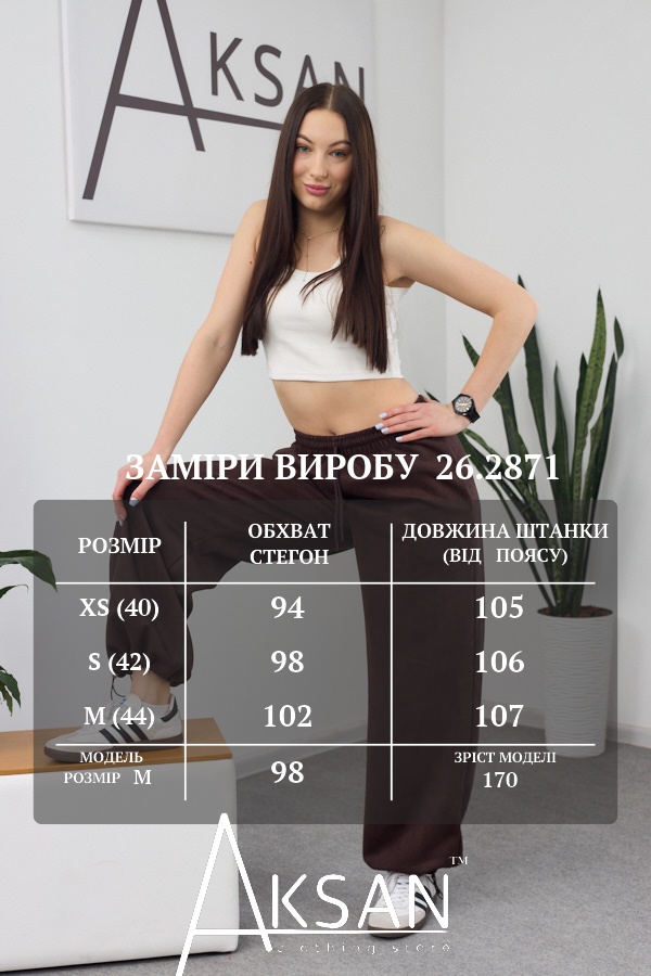 Штани Aksan 26.2871 Коричневий